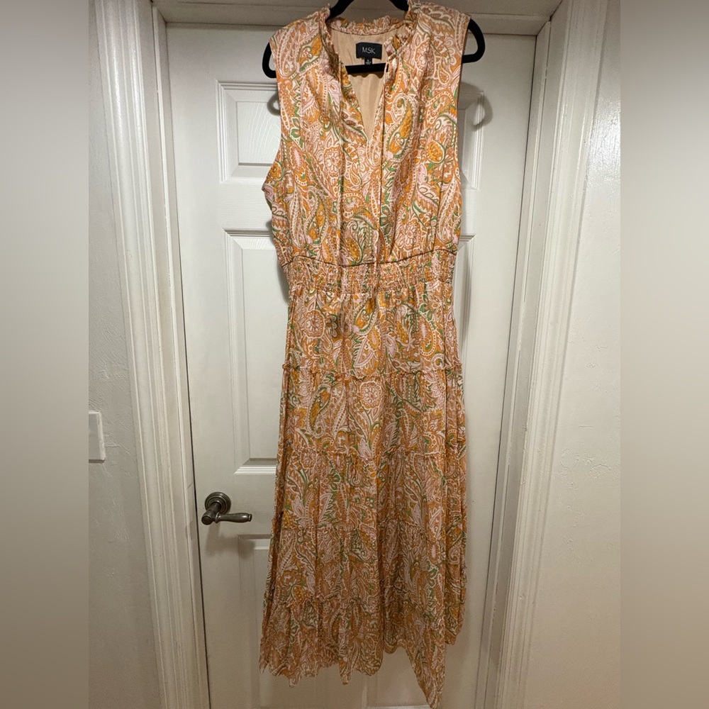 MSK Paisley Sleeveless Maxi Dress - SIZE XL